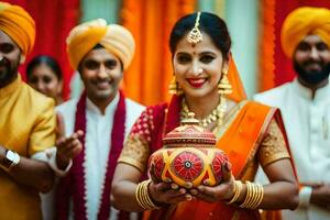 indian wedding in delhi. AI-Generated photo