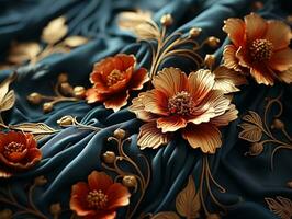 Ultra-detailed luxurious fabric texture generative ai photo