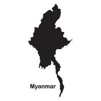 Myanmar map icon vector