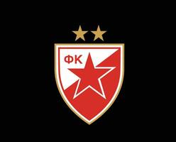 Crvena zvezda club símbolo logo serbia liga fútbol americano resumen diseño vector ilustración con negro antecedentes