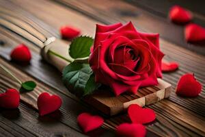 the rose is the symbol of love and romance. AI-Generated photo