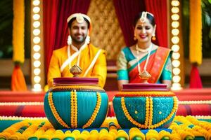 indian wedding decor ideas. AI-Generated photo