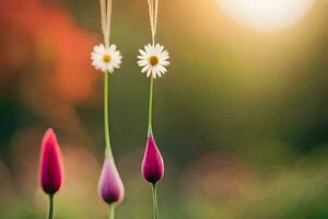 photo wallpaper the sun, flowers, the field, the field, the field, the field,. AI-Generated