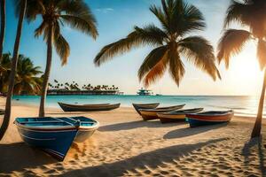 el playa en Cuba. generado por ai foto