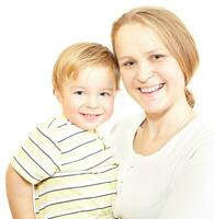 Happy young mother with her son. photo