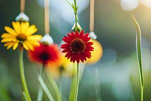 vistoso flores en el jardín. generado por ai foto