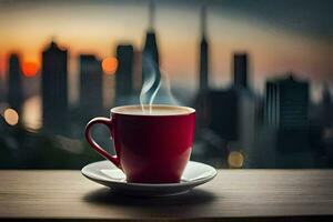 coffee, the city, the cityscape, the cityscape, the cityscape, the. AI-Generated photo