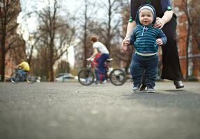 The baby's first steps photo