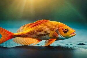 goldfish, fish, water, the sun, light, the sky, the sea, the. AI-Generated photo