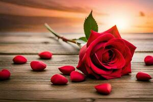 the rose is the symbol of love and romance, and the rose is the flower of love and. AI-Generated photo