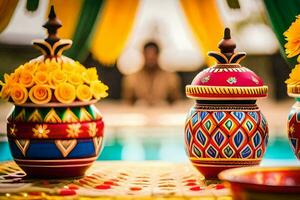 indian wedding decor ideas. AI-Generated photo