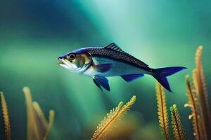 un pescado nadando en el océano. generado por ai foto