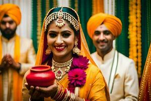 indian wedding in delhi. AI-Generated photo