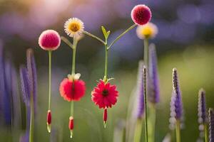 foto fondo de pantalla el cielo, flores, el sol, flores, el sol, flores, el Dom. generado por ai