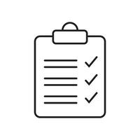 Clipboard line icon. Checklist sign symbol for web site and app design. vector