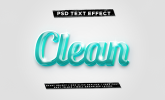 Clean Photoshop Text Effect Mockup psd