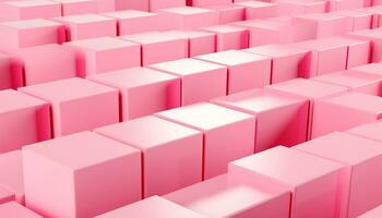 3D pink cubes photo