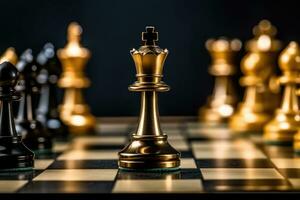 Chess board game concept of business ideas and competition and strategy ideas concept photo