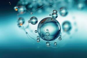 molecules in abstract space. Science and medical background photo