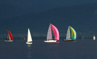 Sailing to the sunset photo