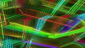 Abstract neon colors stripes background animation, Abstract moving lines background, Generative AI video