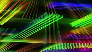 Abstract neon colors stripes background animation, Abstract moving lines background, Generative AI video