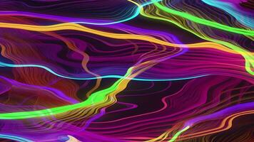 Abstract neon colors stripes background animation, Abstract moving lines background, Generative AI video