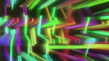 abstrakt Neon- Farben Streifen Hintergrund Animation, abstrakt ziehen um Linien Hintergrund, generativ ai video