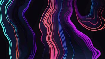 Abstract Liquid Wavy Neon Lines Animation, Generative AI video