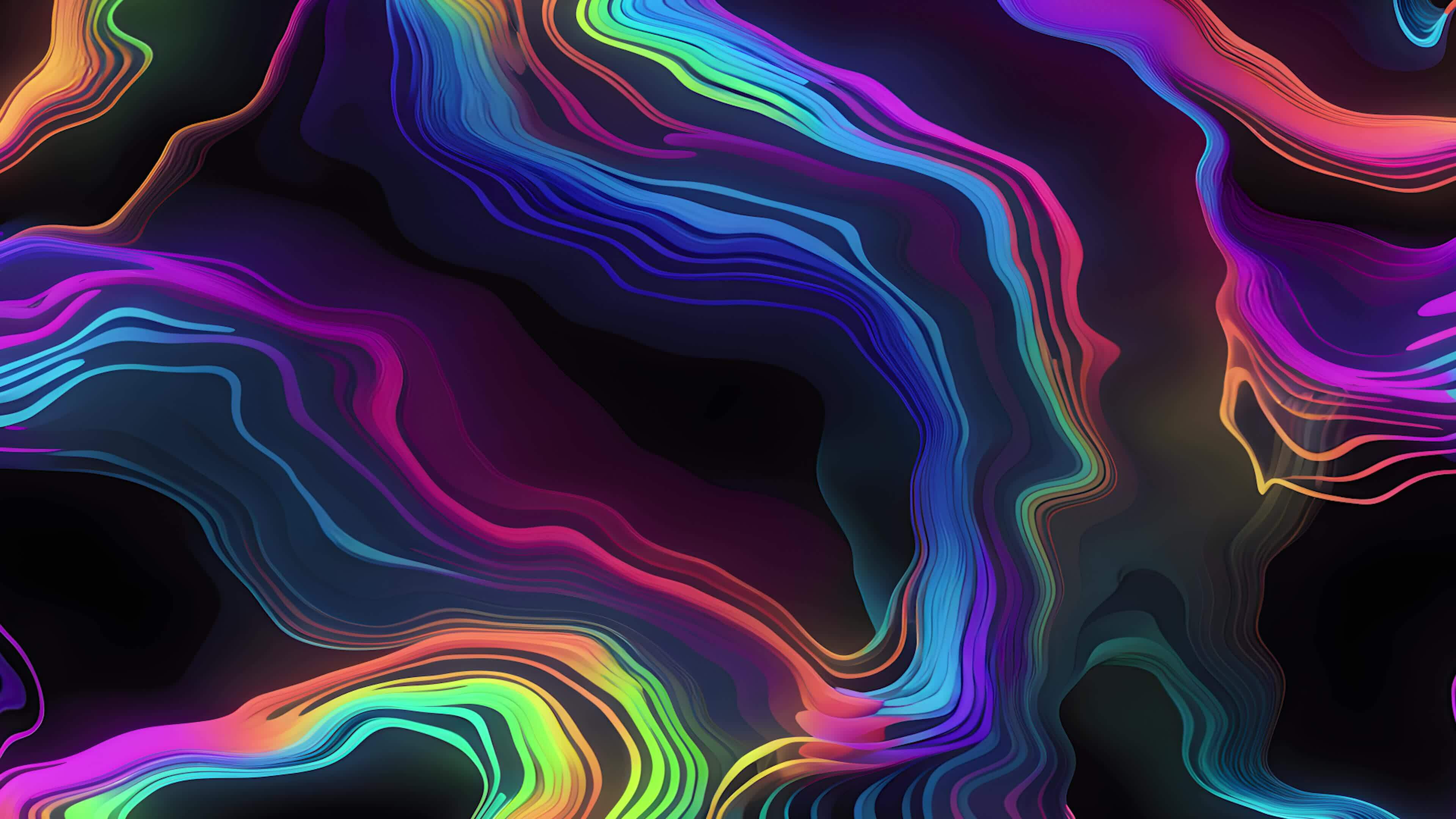 Abstract neon colors stripes background animation, Abstract moving ...