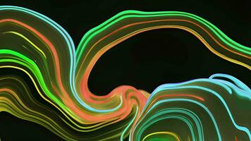 Abstract neon colors stripes background animation, Abstract moving lines background, Generative AI video