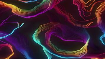 Abstract neon colors stripes background animation, Abstract moving lines background, Generative AI video