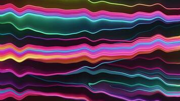abstract neon kleuren strepen achtergrond animatie, abstract in beweging lijnen achtergrond, generatief ai video