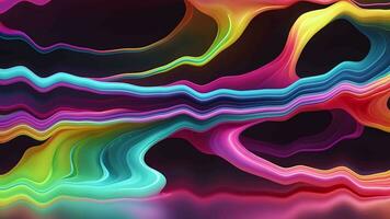 Abstract neon colors stripes background animation, Abstract moving lines background, Generative AI video