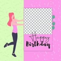 Happy Birthday Social Media Banner psd