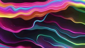 Abstract neon colors stripes background animation, Abstract moving lines background, Generative AI video