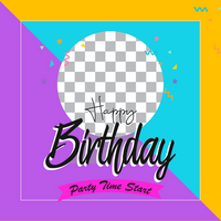 Happy Birthday Social Media Banner psd