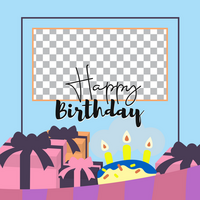 Happy Birthday Social Media Banner psd