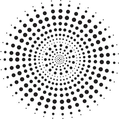 Black Halftone Circle