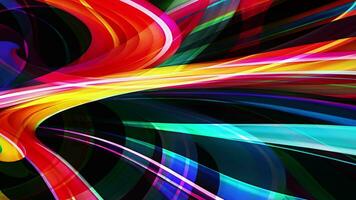 Abstract neon colors stripes background animation, Abstract moving lines background, Generative AI video