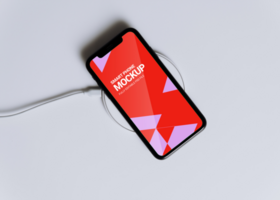 elegant Smartphone Gerät Attrappe, Lehrmodell, Simulation präsentieren Ihre App und Webseite Designs mit realistisch Detail psd