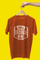 camiseta retenida en mano Bosquejo, escaparate tu vestir diseños psd