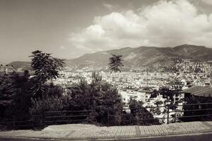 interesting original Turkish streets and houses in the city of Alanya photo