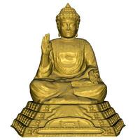 Golden Buddha - 3D render photo