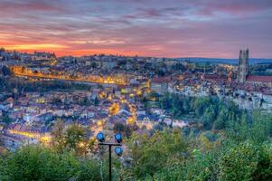 View of Fribourg city, Switzerland, HDR photo