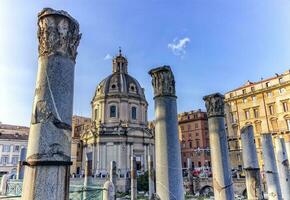 Ruins of Forum Romanum on Capitolium hill in Rome, Italy photo