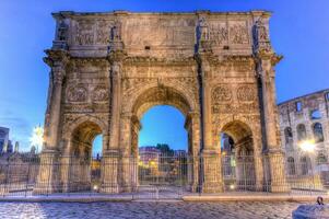 arco de Constantino en Roma, Italia, hdr foto