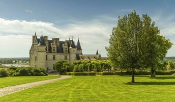 Beautiful garden and Castle Chateau d'Amboise, Loire Valley, France. photo