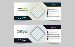 Free VECTOR Email Signature Template Design and Social Cover Templates