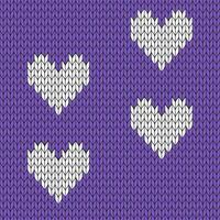 Purple background and white knitted pattern. knitted vector pattern. Seamless gradient pattern for clothing, wrapping paper, backdrop, background, gift card.